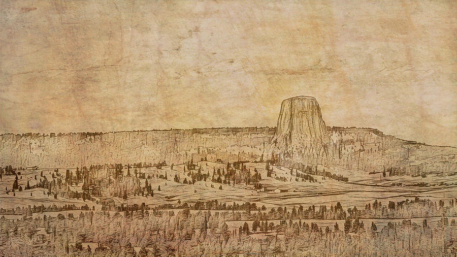 Devils Tower Valley in Digital Photograph by Nicholas McCabe