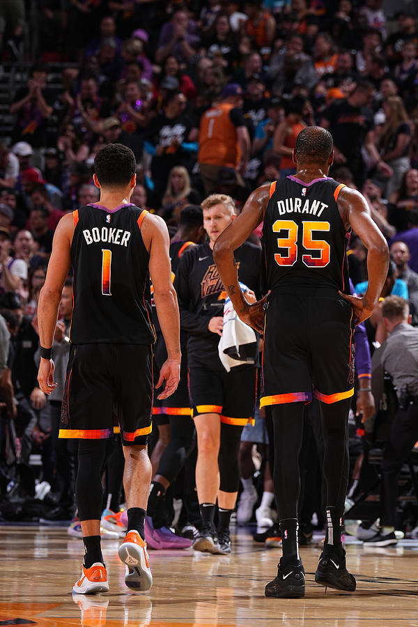 The sneakers worn by Devin Booker of Team LeBron during the 69th