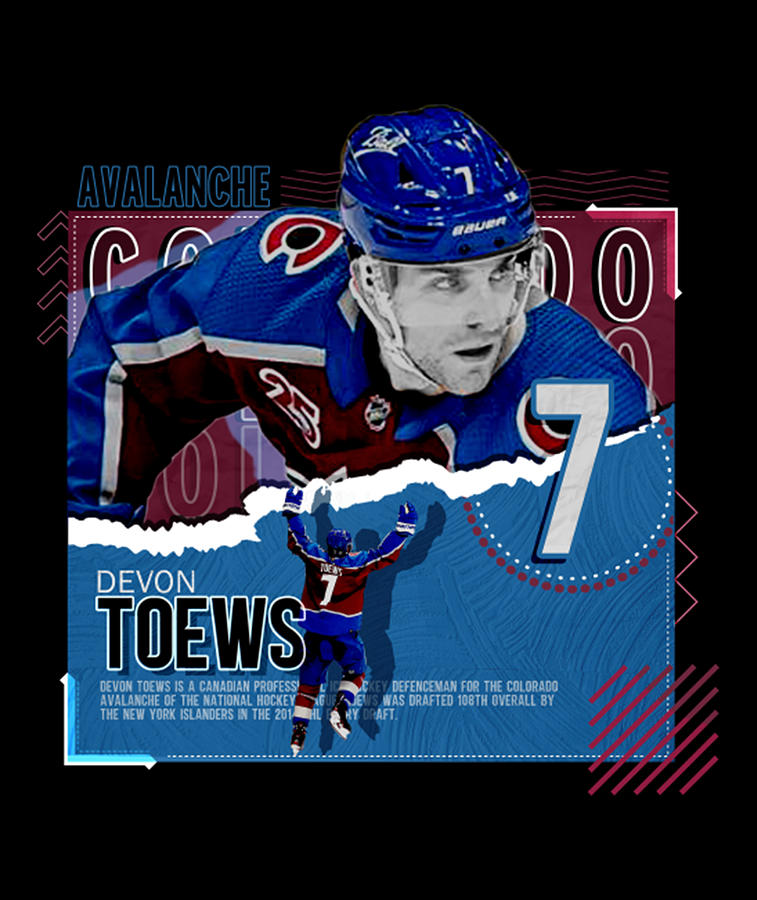 Devon Toews Hockey Digital Art by Kelvin Kent Pixels