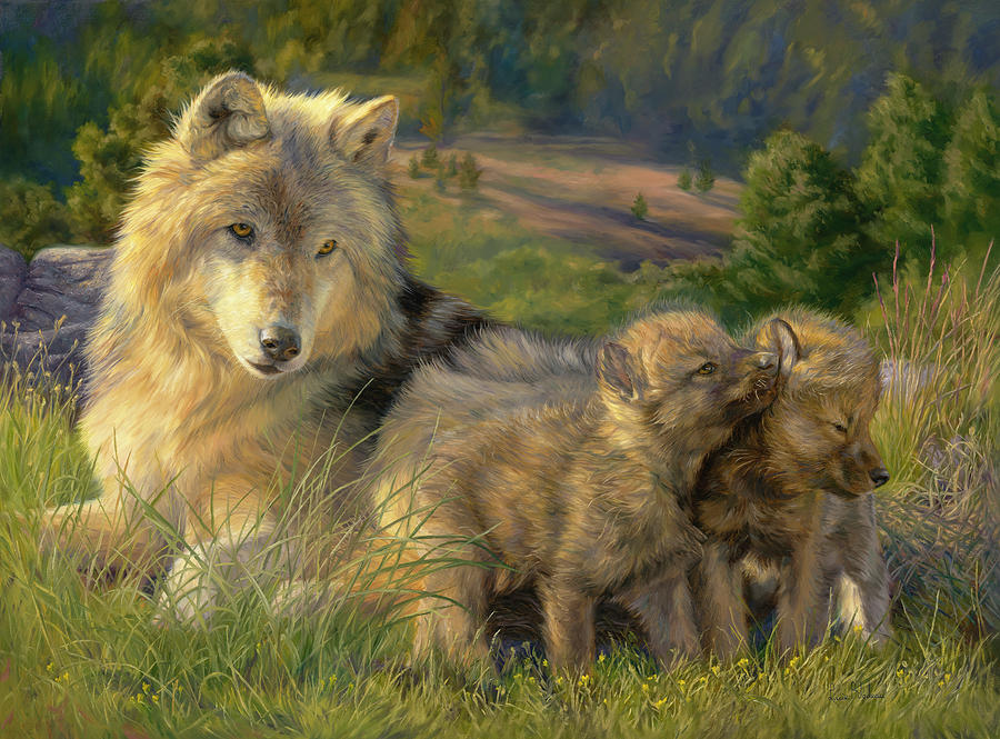 Devoted Mother Painting by Lucie Bilodeau