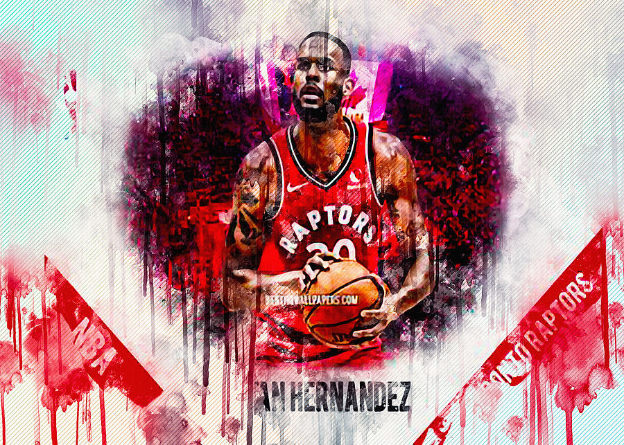 Dewan Hernandez Toronto Raptors American Basketball Player Nba Portrait ...