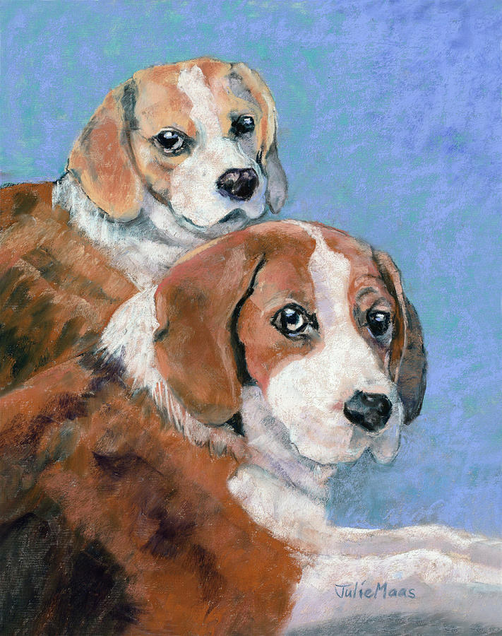 Dexter and Leo Painting by Julie Maas