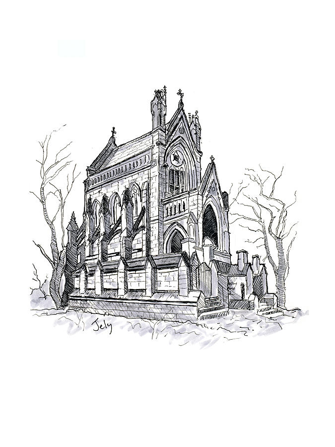 Dexter Mausoleum Drawing by John Ely Pixels