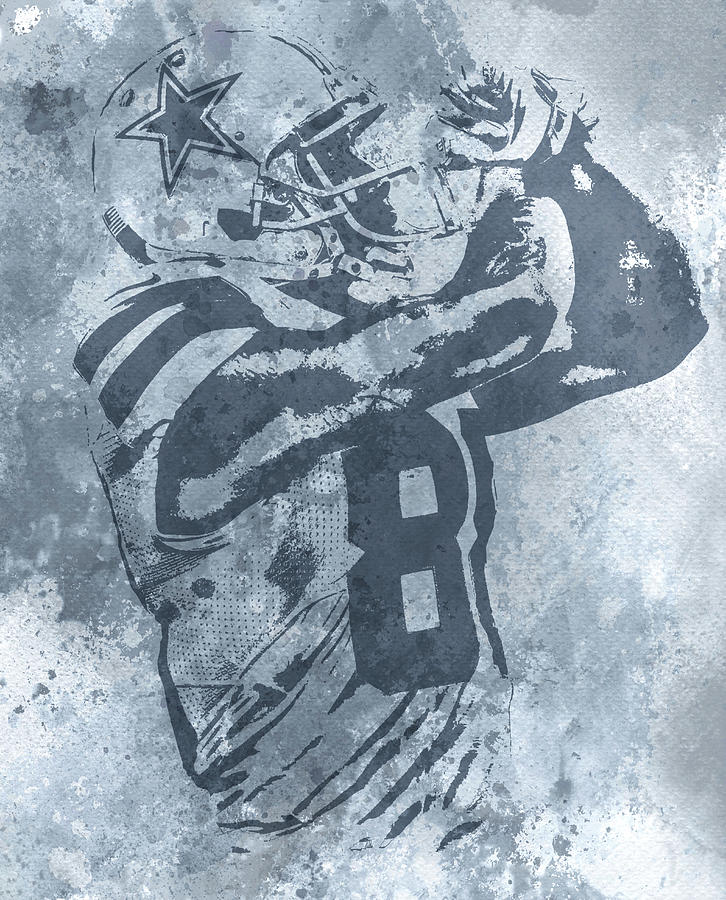 Jason Witten Cowboys Long Sleeve T-Shirt by Joe Hamilton - Pixels