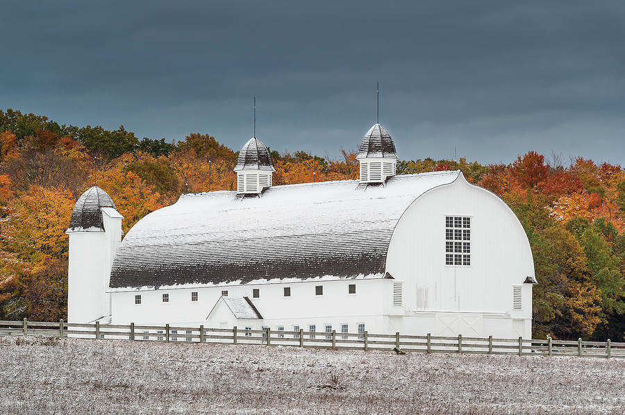 D.H. Day Barn in Snow Photograph by Greg Nyquist - Pixels