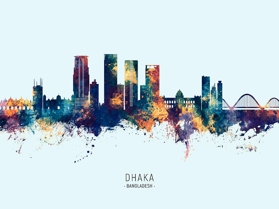 Dhaka Bangladesh Skyline #40 Digital Art by Michael Tompsett