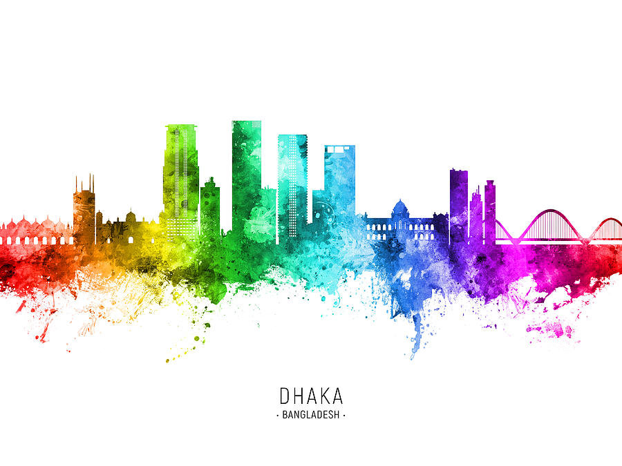Dhaka Bangladesh Skyline #41 Digital Art by Michael Tompsett