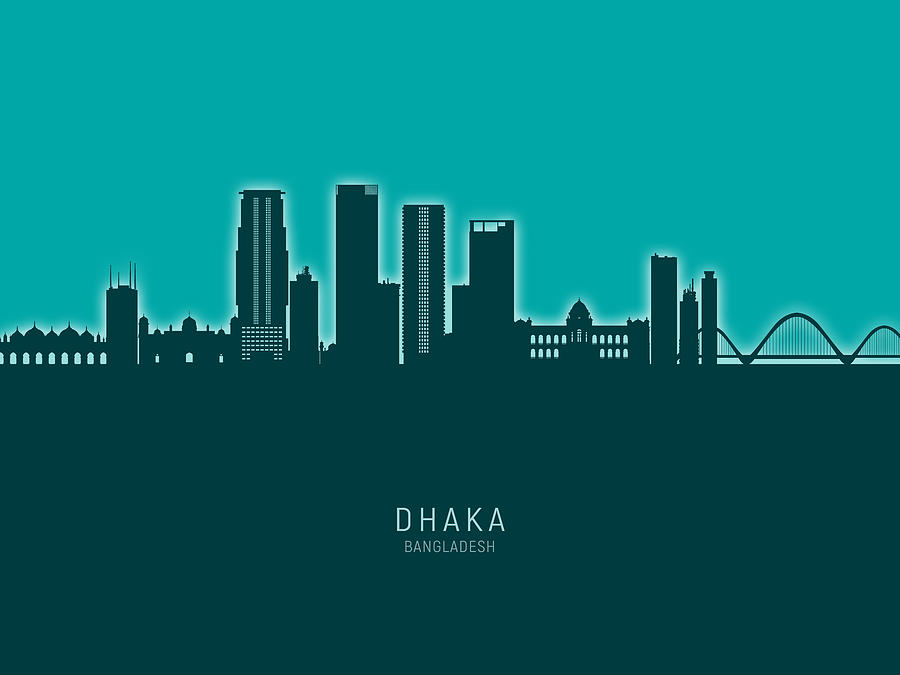 Dhaka Bangladesh Skyline #52 Digital Art by Michael Tompsett