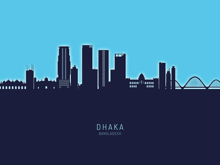 Dhaka Bangladesh Skyline #53 Digital Art by Michael Tompsett