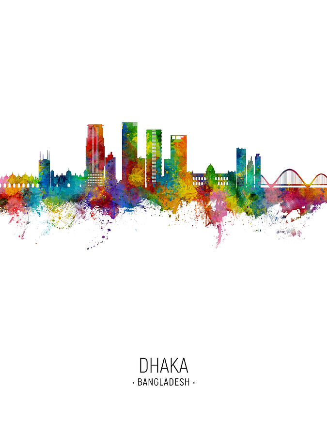 Dhaka Bangladesh Skyline #59 Digital Art by Michael Tompsett