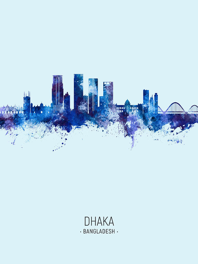 Dhaka Bangladesh Skyline #61 Digital Art by Michael Tompsett
