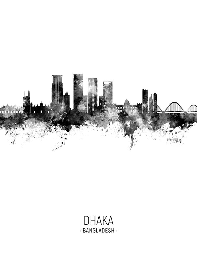 Dhaka Bangladesh Skyline #63 Digital Art by Michael Tompsett