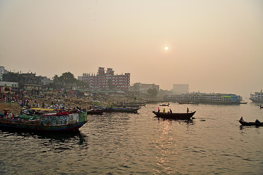Dhaka Skyline along Buriganga River Photograph by Amazing Action Photo Video
