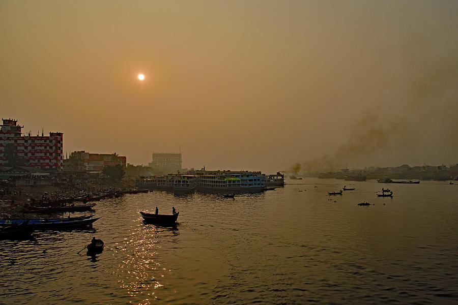 Dhaka Skyline - Buriganga River Photograph by Amazing Action Photo Video