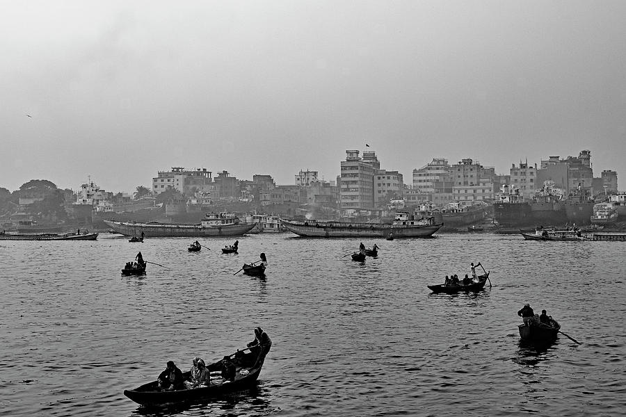 Dhaka Skyline - Monochrome Photograph by Amazing Action Photo Video