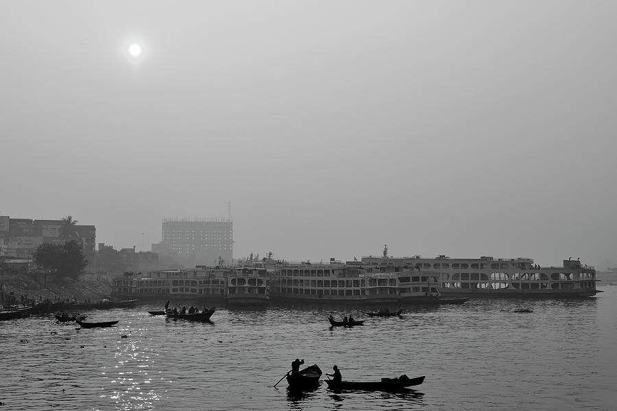 Dhaka Skyline - Sadarghat River Boat Terminal Photograph by Amazing Action Photo Video