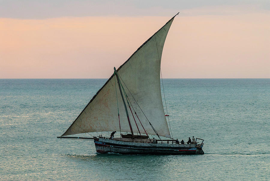 Sunset Photograph - Dhow at Sunset by Riley