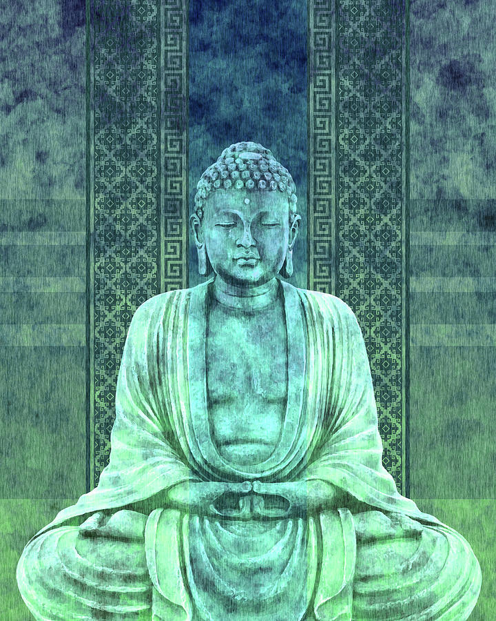Dhyana - Buddha in Meditation 02 Mixed Media by Studio Grafiikka