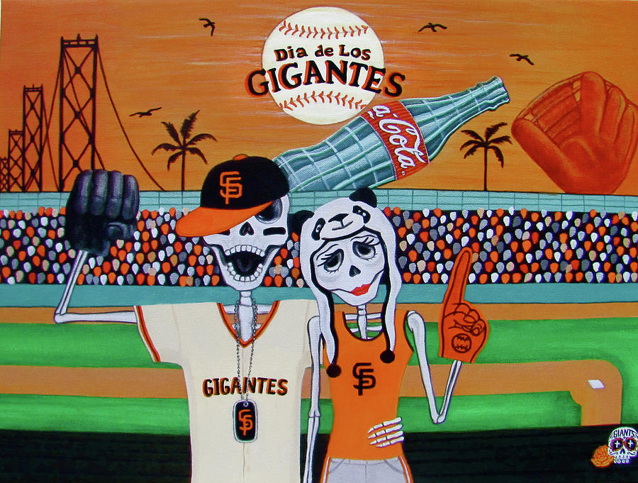 San Francisco Giants Painting - Dia de Los Gigantes by Evangelina Portillo