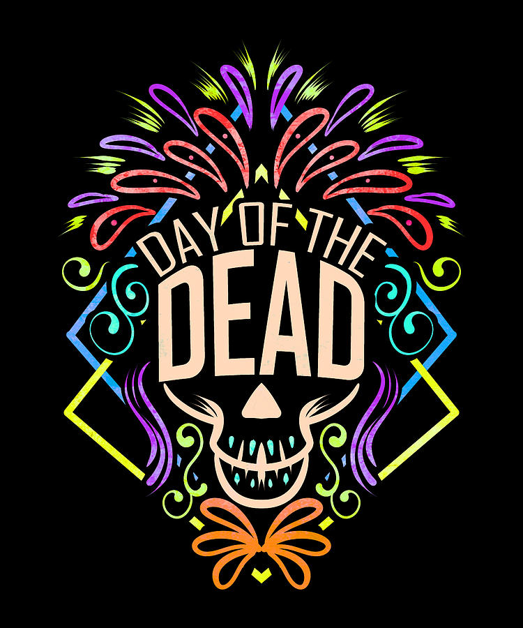 Dia De Los Muertos Sugar Skull Logo For Day Of The Dead Digital Art by