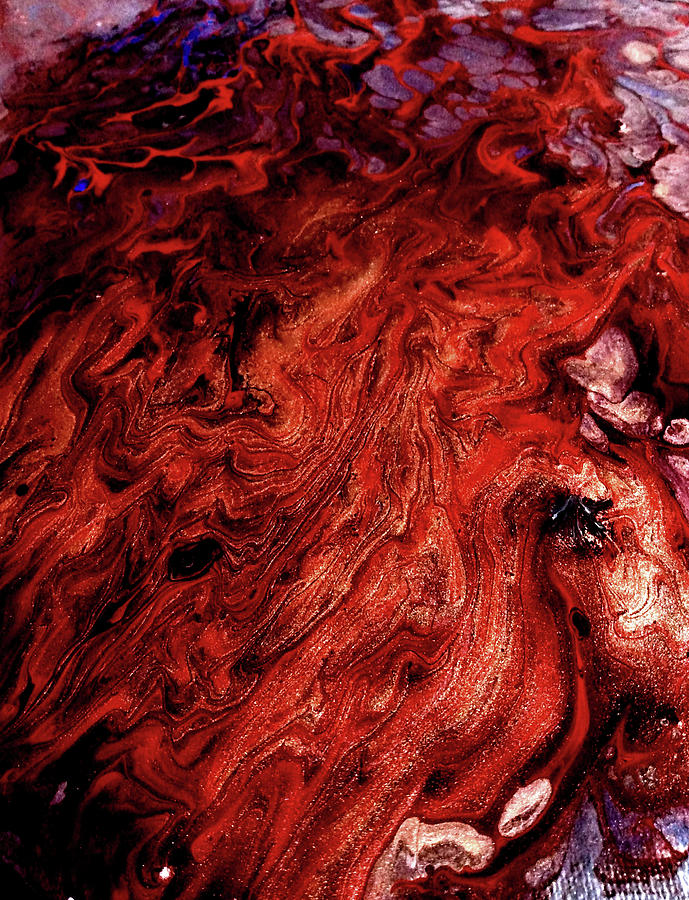 Diablos Hair Painting by Anna Adams