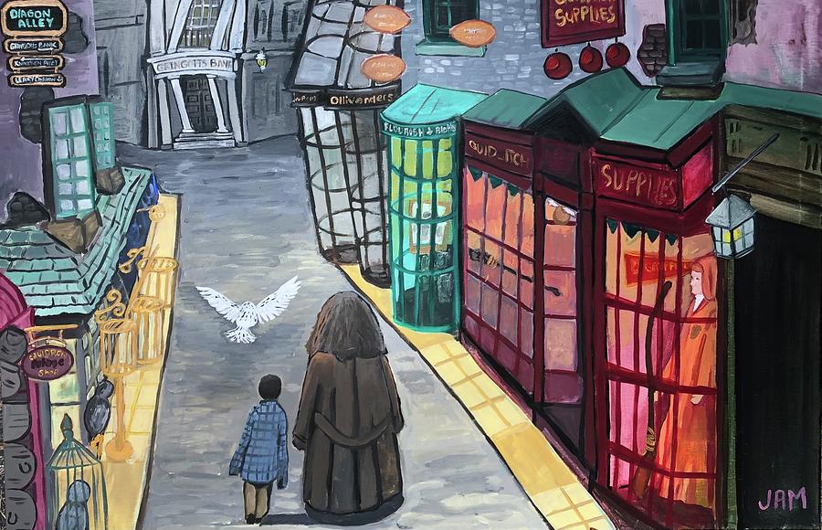 Diagon Alley Painting by Jam Art
