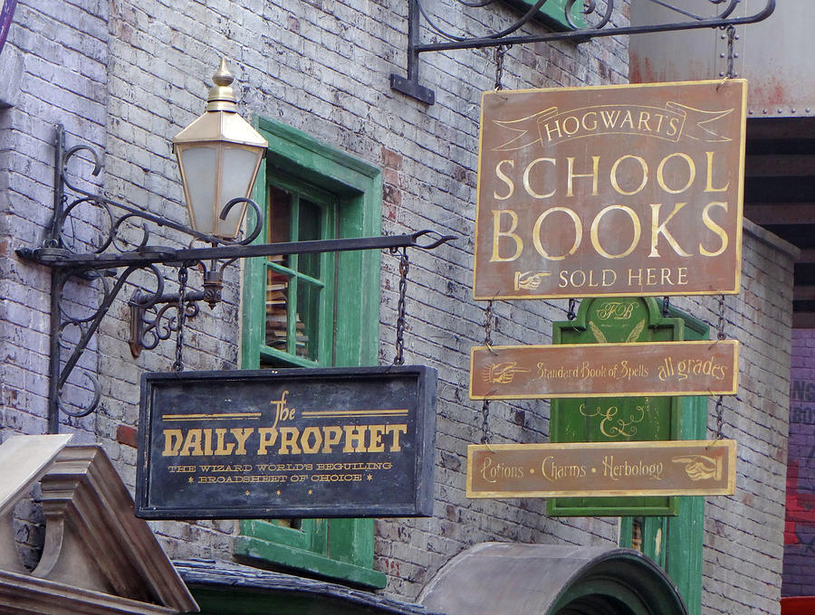Diagon Alley Signs Photograph by Julia Wilcox
