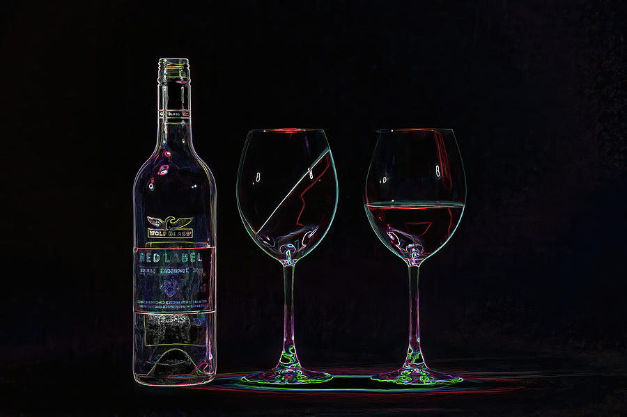 Wine Photograph - Diagonal by Andrew Turner Wine Photograph - Diagonal by Andrew Turner