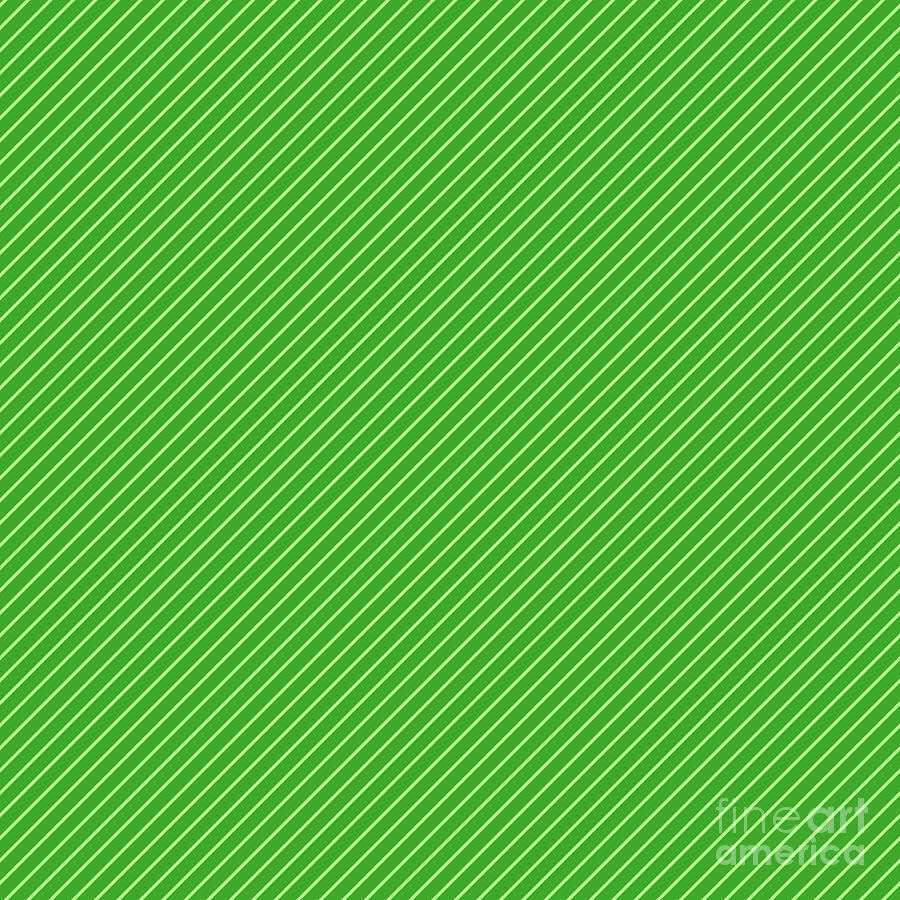 Diagonal Inverted Pin Stripe Pattern In Light Apple And Grass Green N.0113 Painting