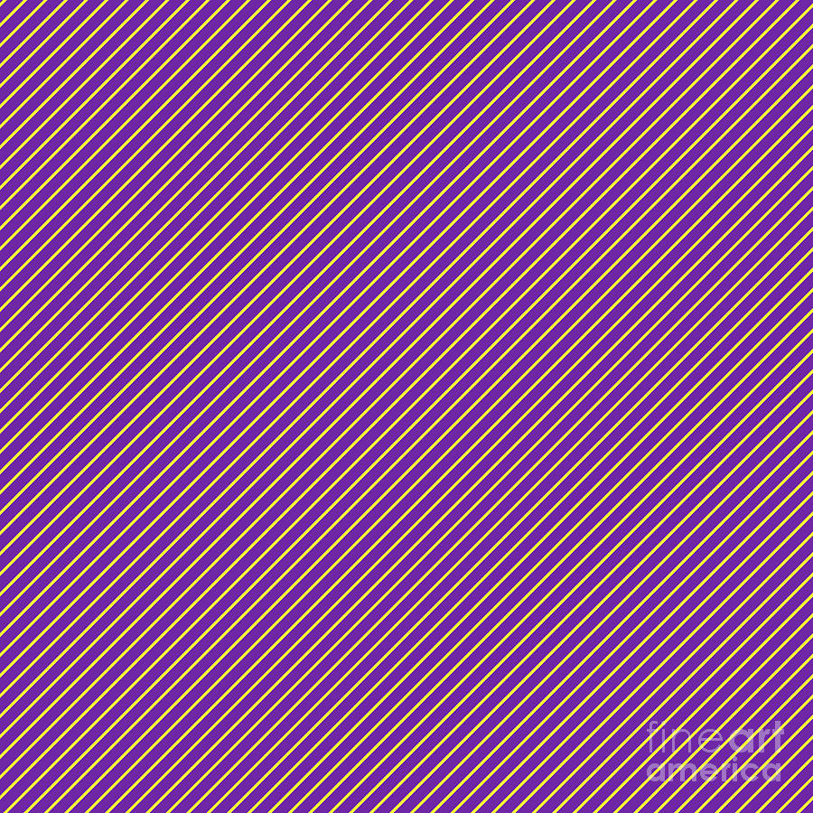 Diagonal Inverted Pin Stripe Pattern In Sunny Yellow And Iris Purple N.1460 Painting