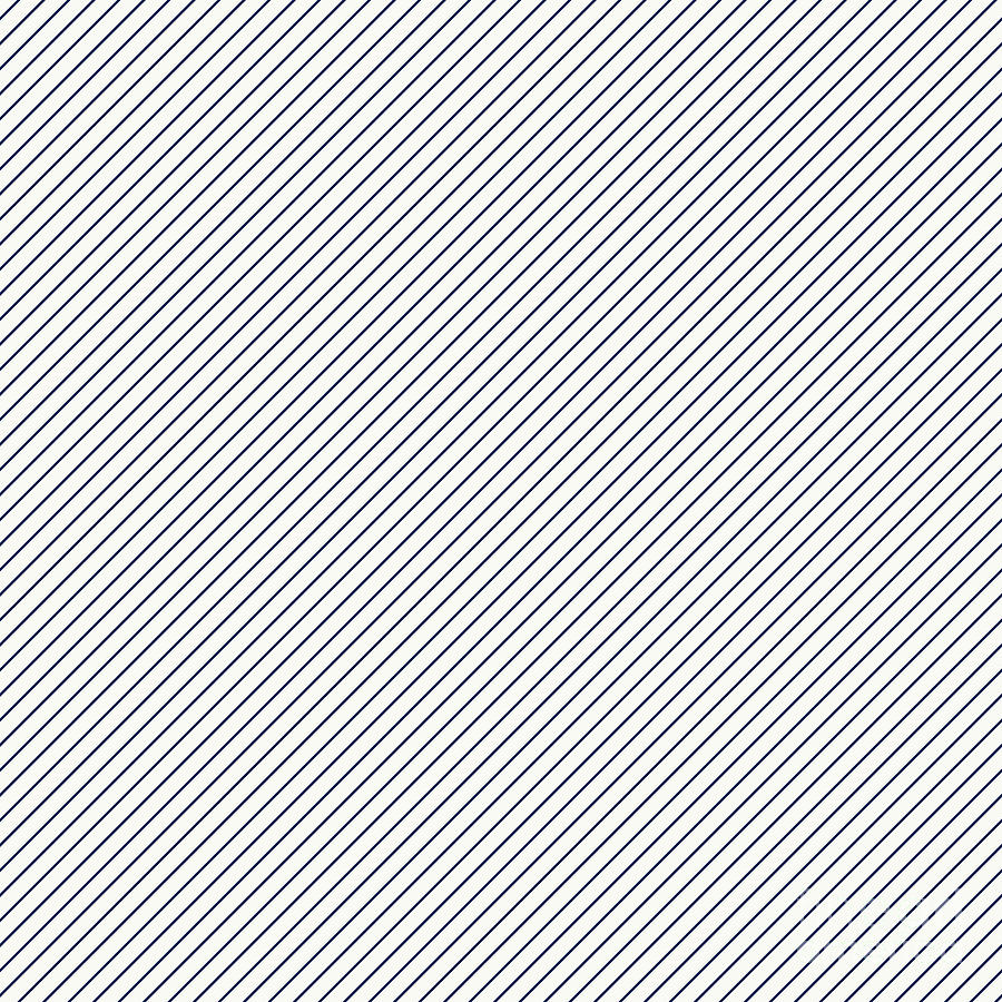 Diagonal Pin Stripe Pattern In Soft White And Navy Blue n.1837 Painting ...