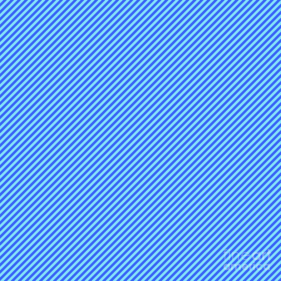 Diagonal Stripe Pattern In Day Sky And Azul Blue N.1197 Painting