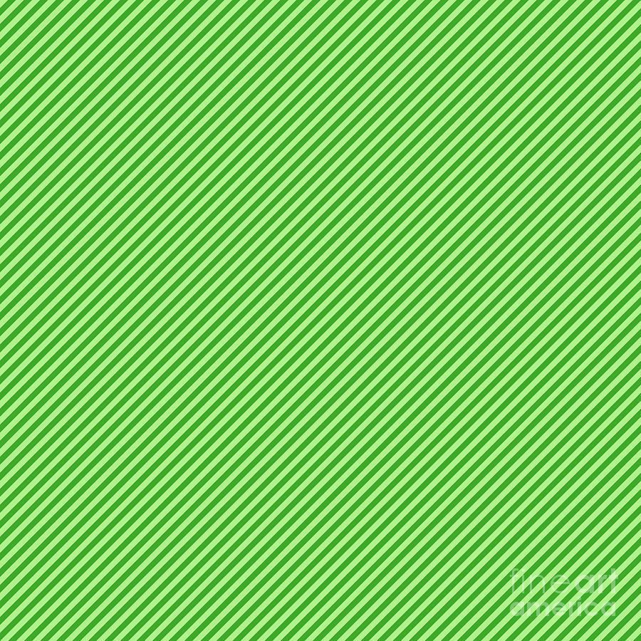 Diagonal Stripe Pattern In Light Apple And Grass Green N.0338 Painting
