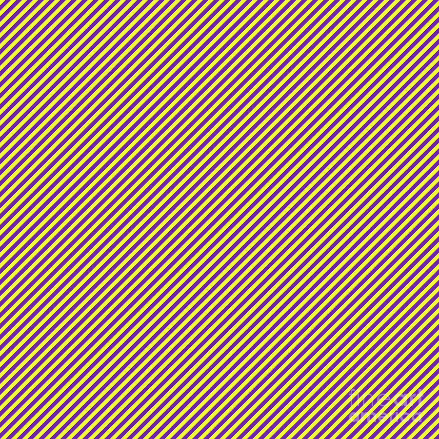 Diagonal Stripe Pattern In Sunny Yellow And Iris Purple N.0977 Painting