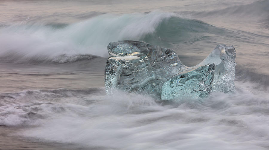 Diamond Beach Gem - Iceland Photograph by Stephen Stookey