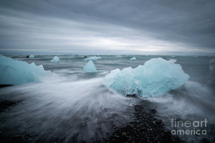 Diamond Beach, Jokulsarlon Iceland Photograph by Delphimages Photo Creations