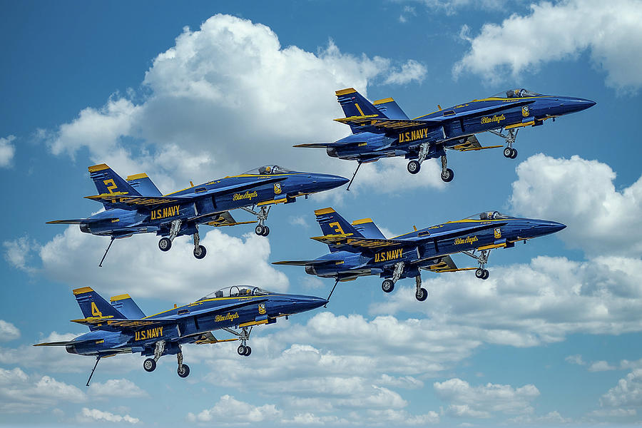 Diamond Formation - Blue Angels Photograph by Steve Rich - Fine Art America