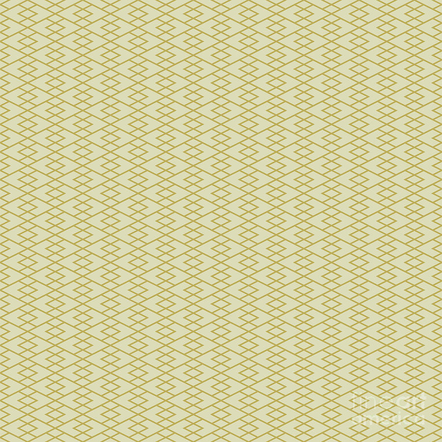 Diamond Grid With Triple Inset Pattern in Dutch White And Desert Yellow n.2761 Painting by Holy Rock Design