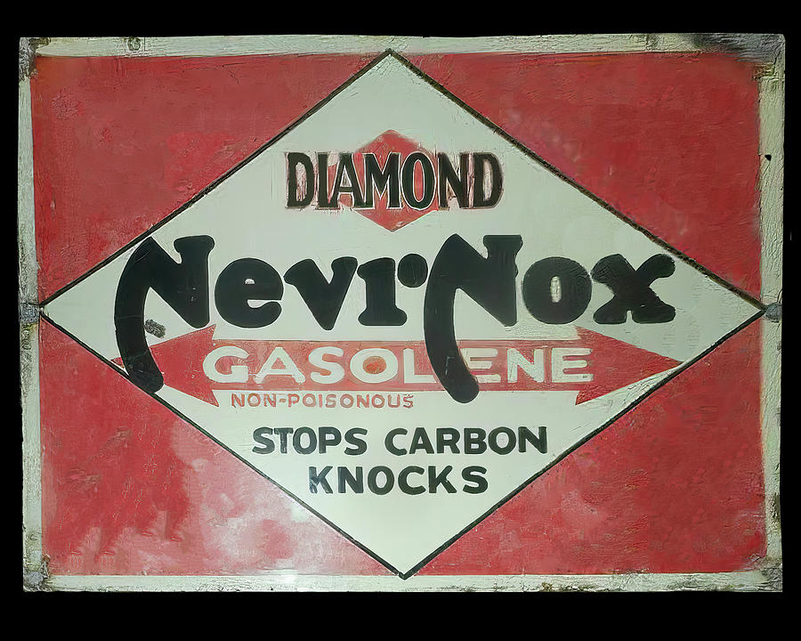 Diamond Nevr-nox Gasoline Vintage sign 2 Photograph by Flees Photos