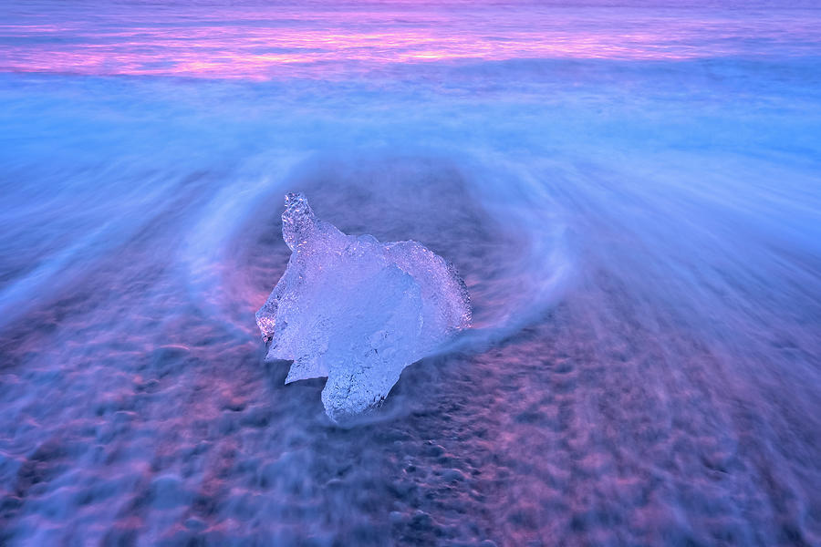 Diamond on Ice Beach Iceland Photograph by Catherine Reading