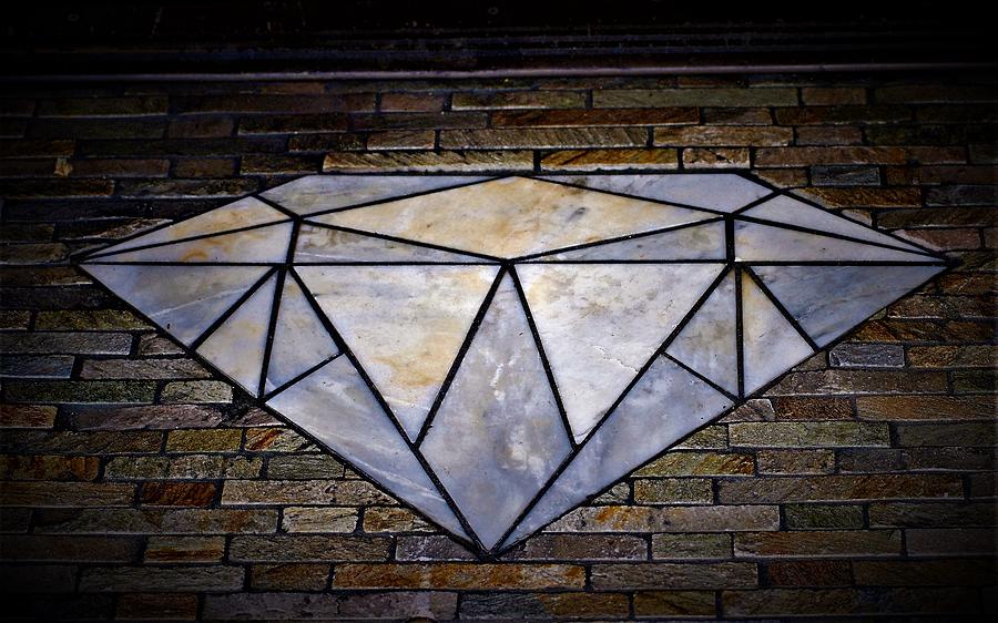 Vintage Photograph - Diamond Shape Architectural Floor  by Elizabeth Pennington