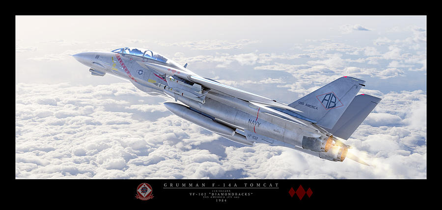 Tomcat Digital Art - Diamondback by Mads Bangsoe Tomcat Digital Art - Diamondback by Mads Bangsoe