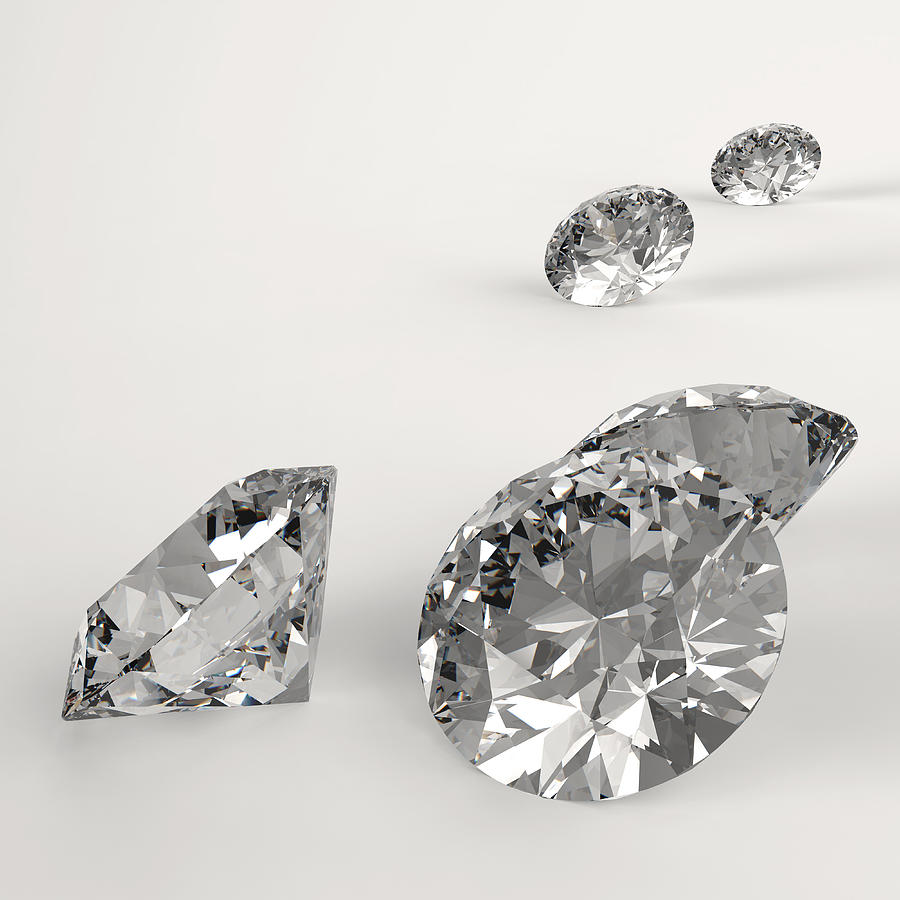 Diamonds 3d in composition as concept Photograph by Everythingpossible