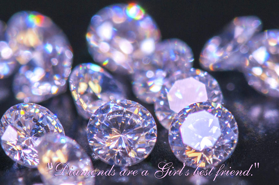 Diamonds are a Girls Best Friend - Jewels - Sparkling Jewels - Glitz and Glam - Art for Women Photograph by Brooks Garten Hauschild