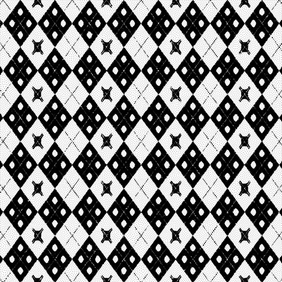 Diamonds Stippling Digital Art by Wilma Barnwell Diamonds Stippling Digital Art by Wilma Barnwell