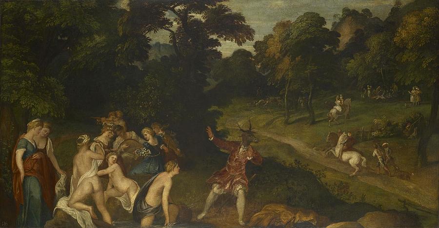 Diana and Actaeon Painting by Lambert Sustris Pixels