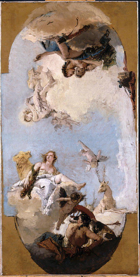 Giovanni Battista Tiepolo Painting - Diana  Apollo and Nymphs  by Giovanni Battista Tiepolo