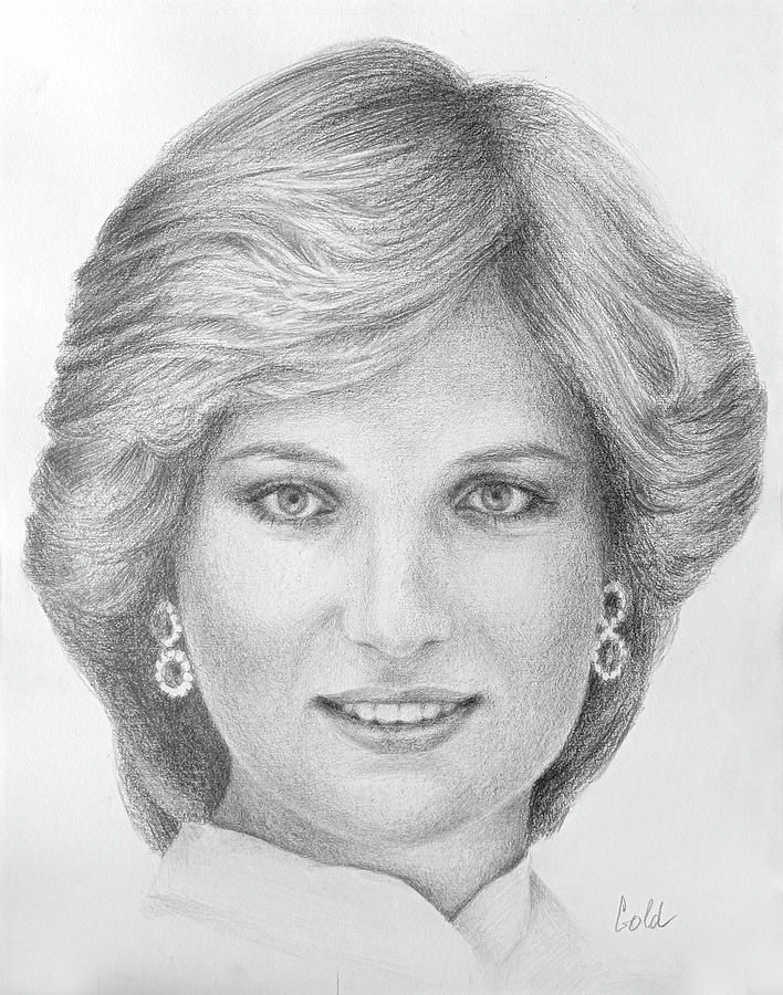 Diana, Princess of Wales Drawing by Tanya Goldstein - Pixels