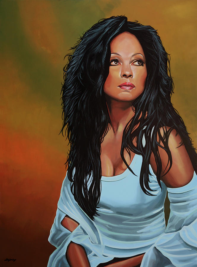 Diana Ross Painting Painting by Paul Meijering