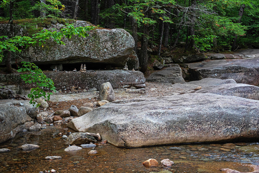 Dianas Bath Rock Cairns North Conway New Hampshire Hiking Photograph by Toby McGuire